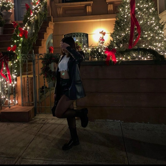 Missguided Pants - Beautiful NWT Missguided black leather shorts 🖤